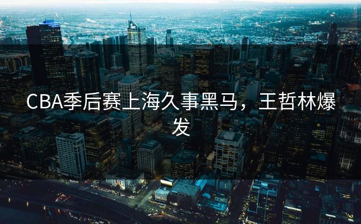 CBA季后赛上海久事黑马，王哲林爆发